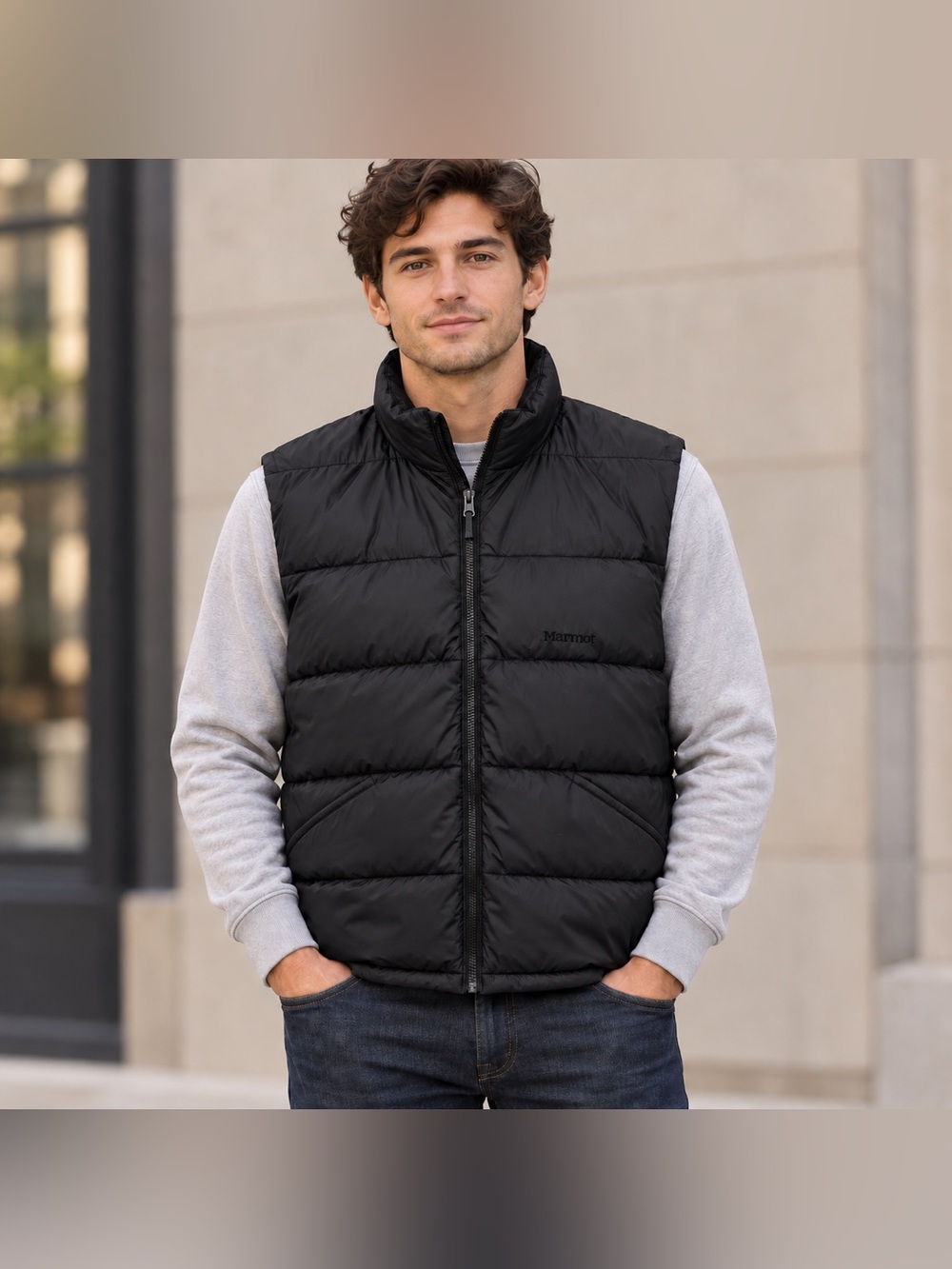 Marmot Men’s Medium Black Goose Down Puffer Vest Style 5630